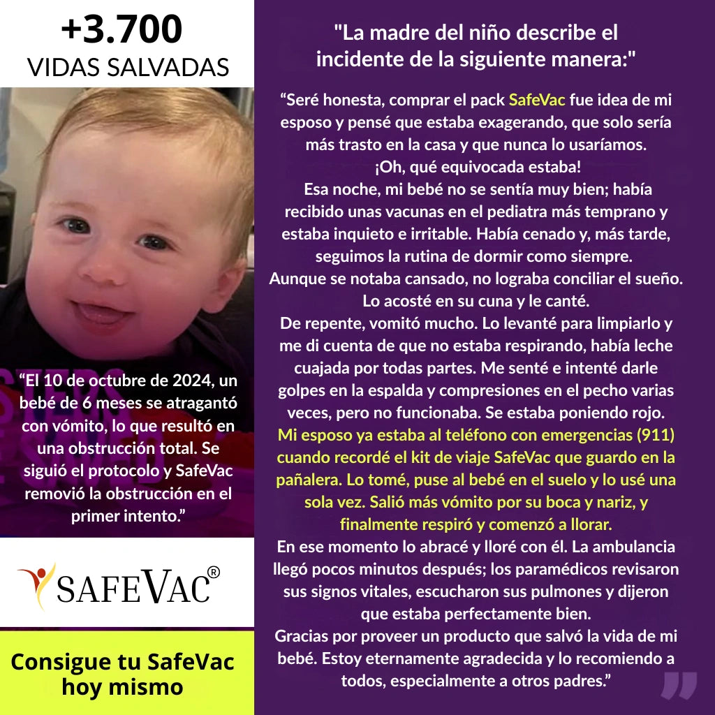 SAFEVAC™ – Dispositivo Antiatragantamiento Salva Vidas.