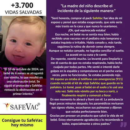SAFEVAC™ – Dispositivo Antiatragantamiento Salva Vidas.